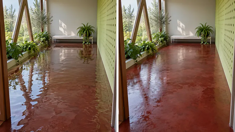 Water Extraction in Downtown Conroe before and after